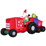 Christmas Clothing: Jingle Jollys Christmas Inflatable Santa Truck 2.6M Length LED Decorations Illuminated