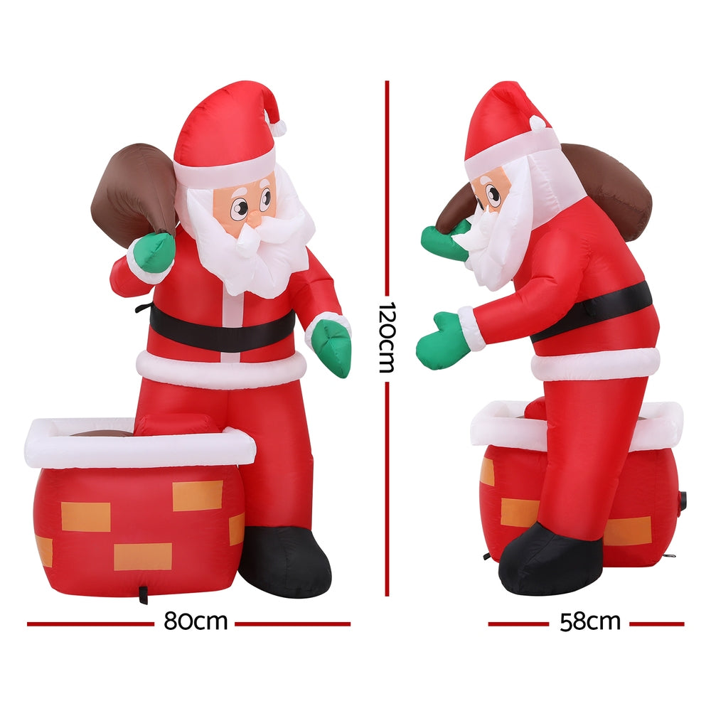 Christmas Decorations: Jingle Jollys Christmas Inflatable Santa Illuminated Decorations