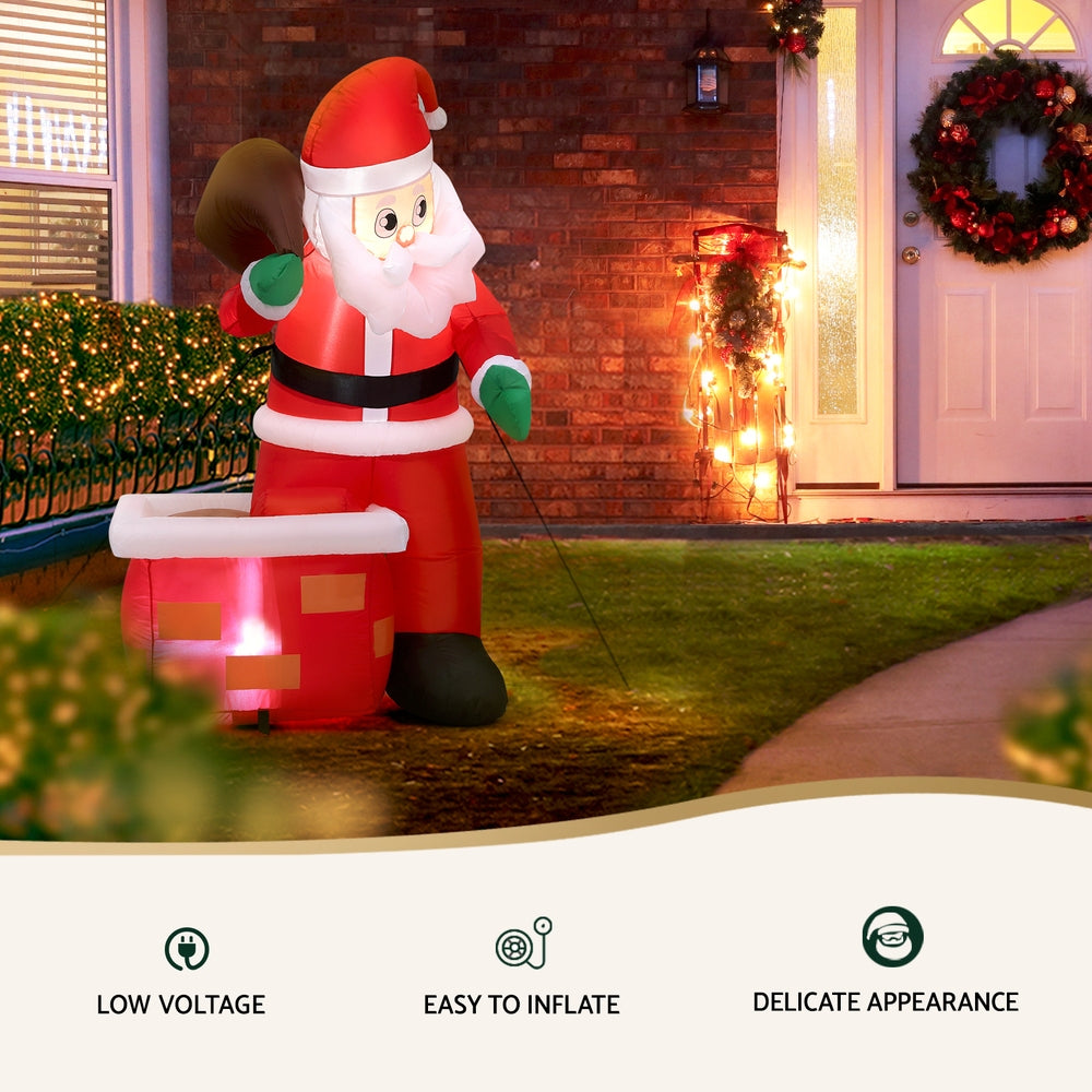Christmas Decorations: Jingle Jollys Christmas Inflatable Santa Illuminated Decorations