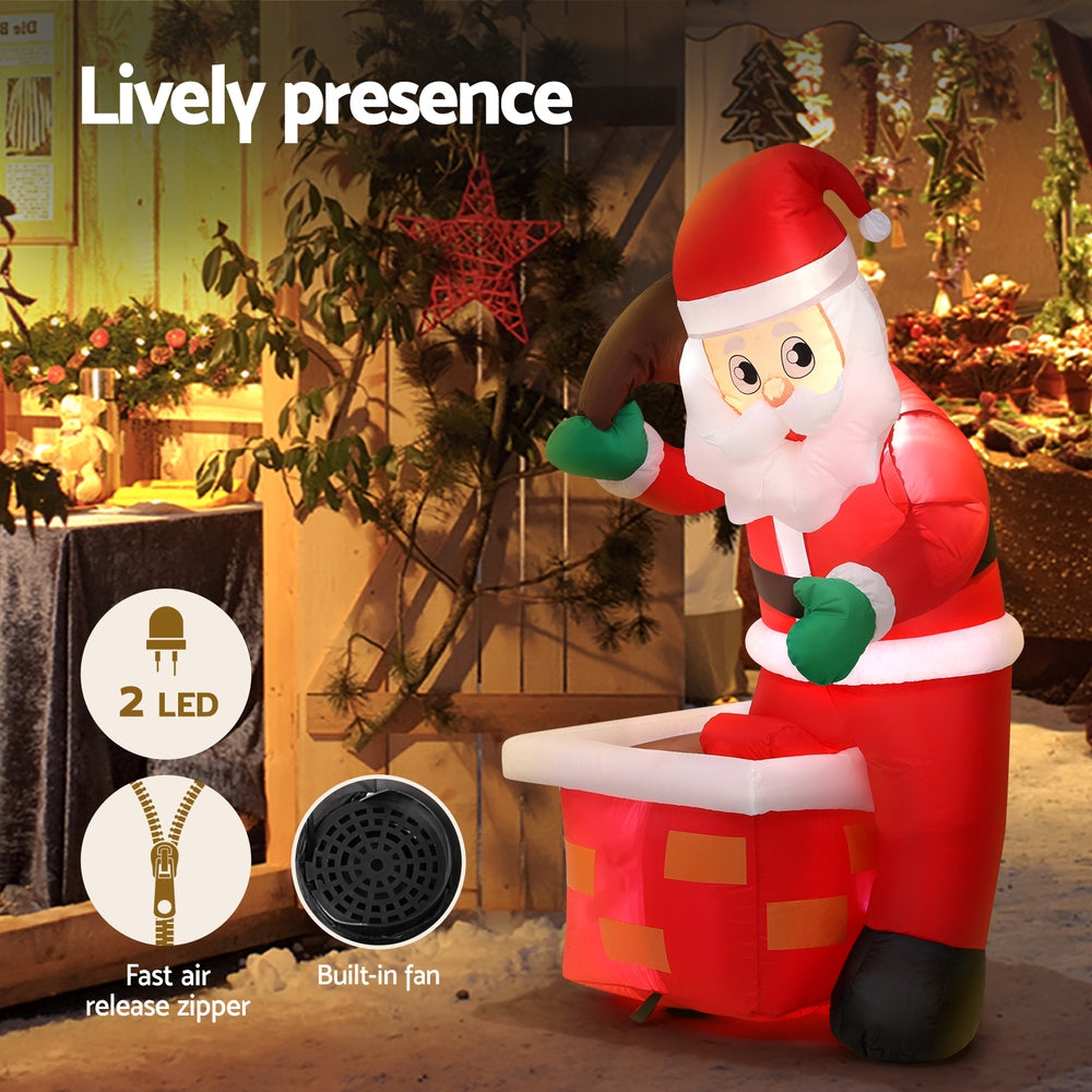 Christmas Decorations: Jingle Jollys Christmas Inflatable Santa Illuminated Decorations