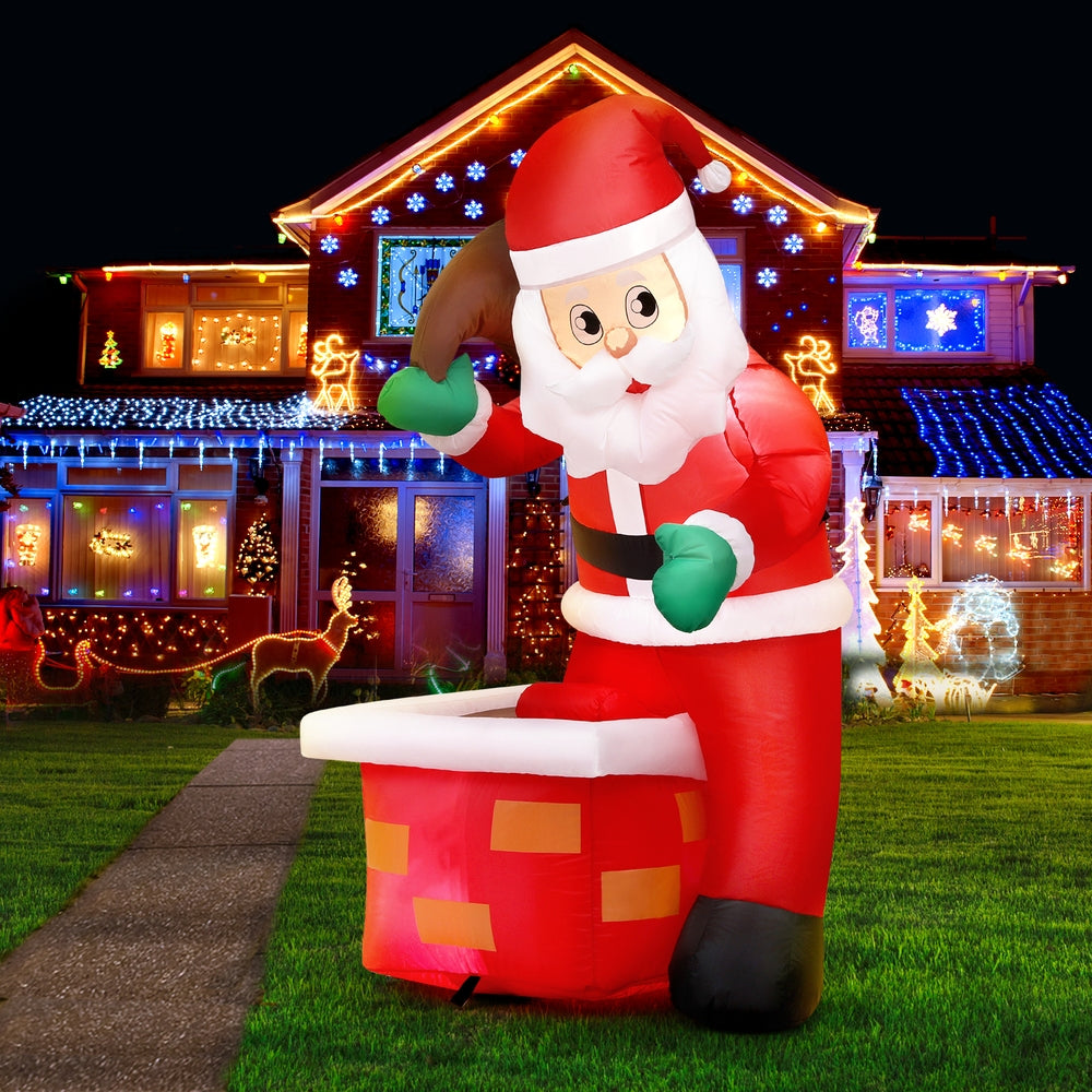 Christmas Decorations: Jingle Jollys Christmas Inflatable Santa Illuminated Decorations