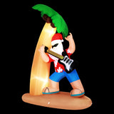Christmas Decorations: Jingle Jollys Christmas Inflatable Santa Guitar 2.1M Led Illuminated Decorations