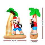 Christmas Decorations: Jingle Jollys Christmas Inflatable Santa Guitar 2.1M Led Illuminated Decorations