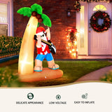 Christmas Decorations: Jingle Jollys Christmas Inflatable Santa Guitar 2.1M Led Illuminated Decorations