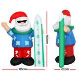 Christmas Decorations: Jingle Jollys Christmas Inflatable Santa 1.6M Illuminated Decorations