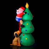 Christmas Decorations: Jingle Jollys Christmas Inflatable Santa Tree 1.8M Illuminated Decorations