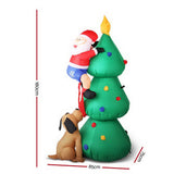 Christmas Decorations: Jingle Jollys Christmas Inflatable Santa Tree 1.8M Illuminated Decorations