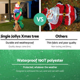 Christmas Decorations: Jingle Jollys Christmas Inflatable Santa Tree 1.8M Illuminated Decorations
