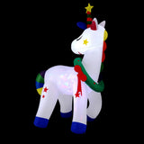 Christmas Decorations: Jingle Jollys Christmas Inflatable Unicorn 1.8M Tall Outdoor Decorations Illuminated