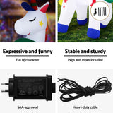 Christmas Decorations: Jingle Jollys Christmas Inflatable Unicorn 1.8M Tall Outdoor Decorations Illuminated