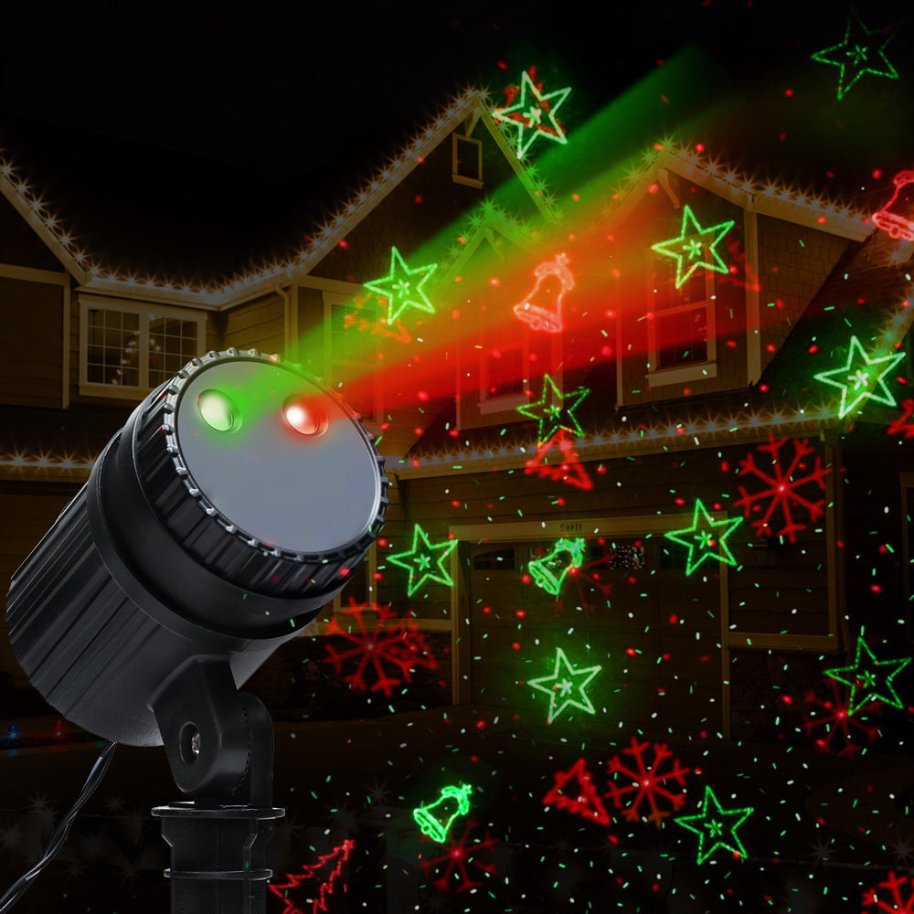 Outdoor Decorations & Lights: 1X Projector Light Christmas Lights Laser Outdoor Decorations Jingle Jollys