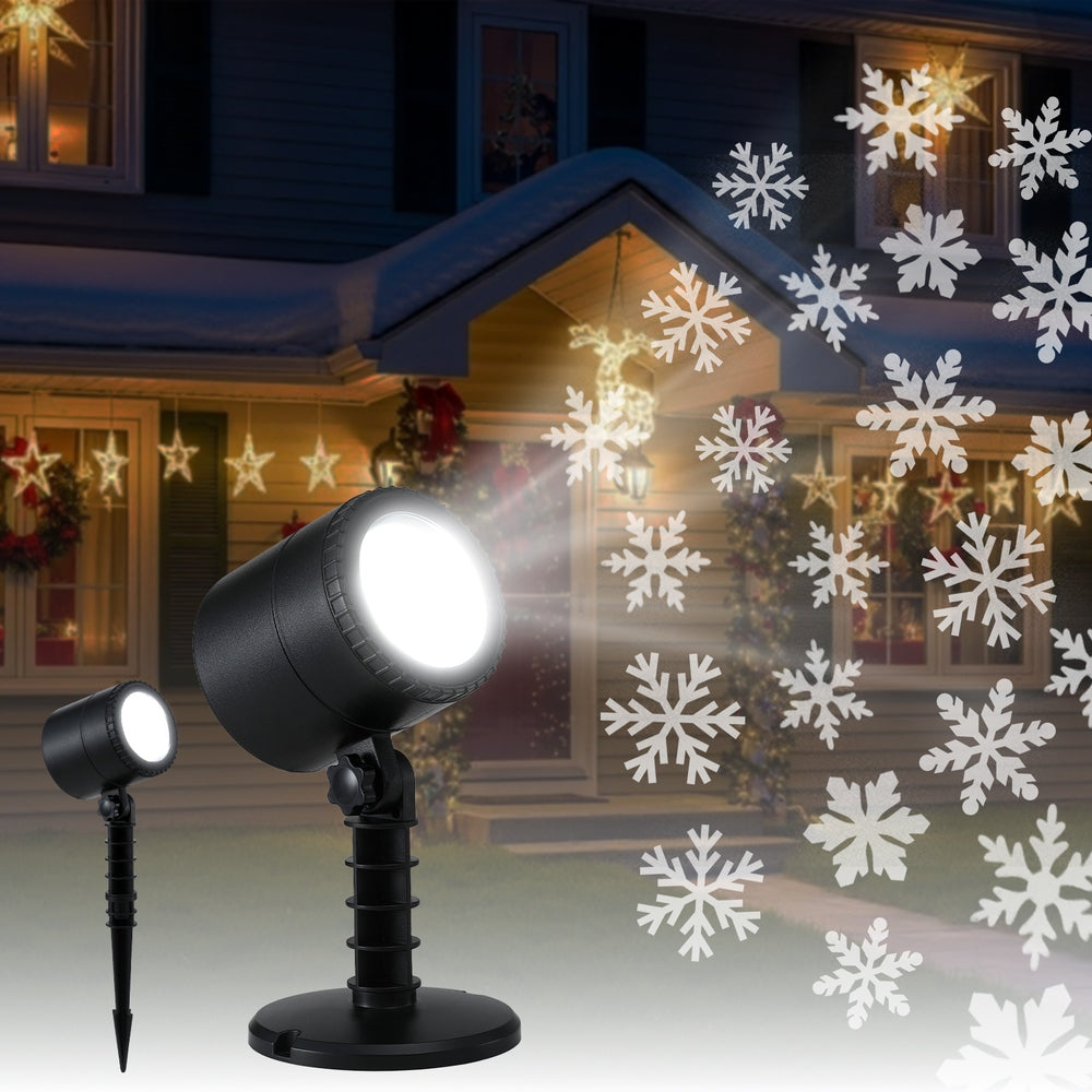Outdoor Decorations & Lights: Jingle Jollys Christmas Lights Laser Light Snowflake Projector Indoor Outdoor