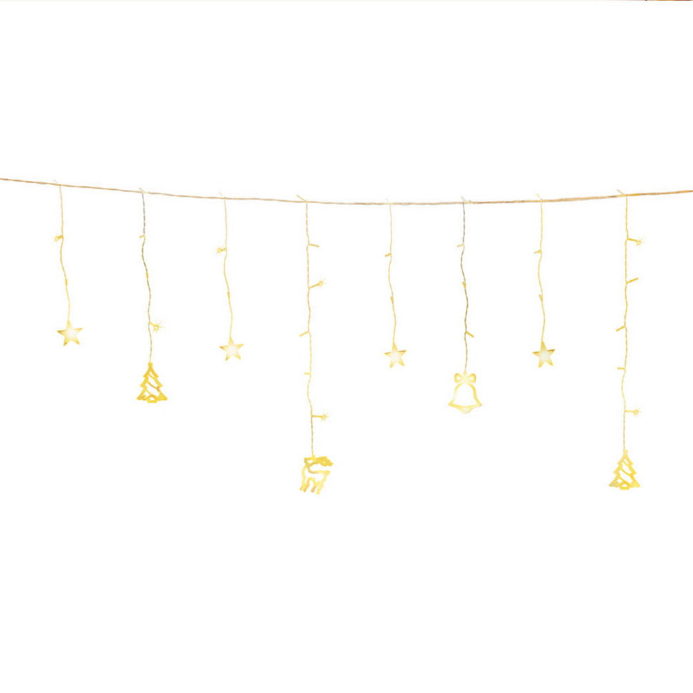 Outdoor Decorations & Lights: 138 LED 3M Christmas Lights Icicle Light Warm White Jingle Jollys