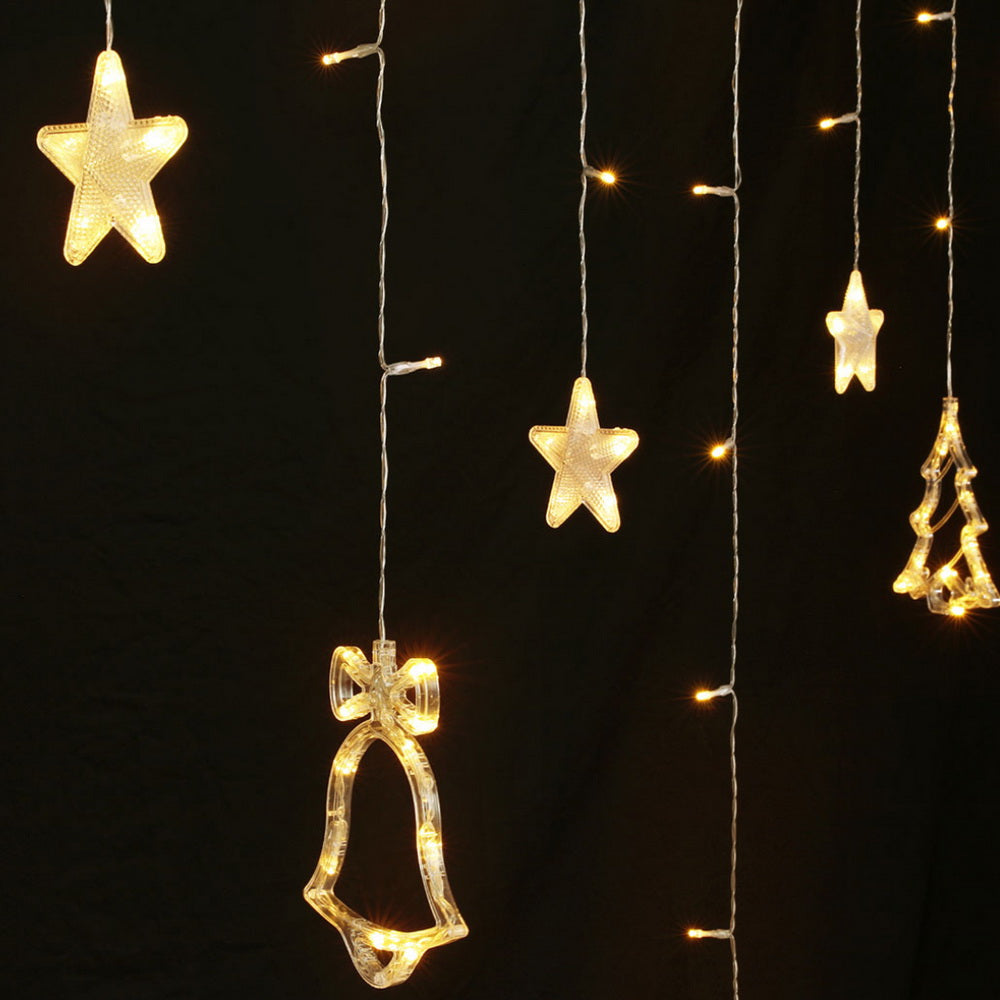 Outdoor Decorations & Lights: 138 LED 3M Christmas Lights Icicle Light Warm White Jingle Jollys