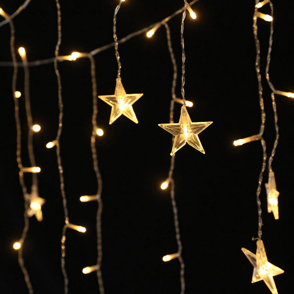 Outdoor Decorations & Lights: 160 LED 6M Christmas Lights Icicle Light Solar Warm Jingle Jollys