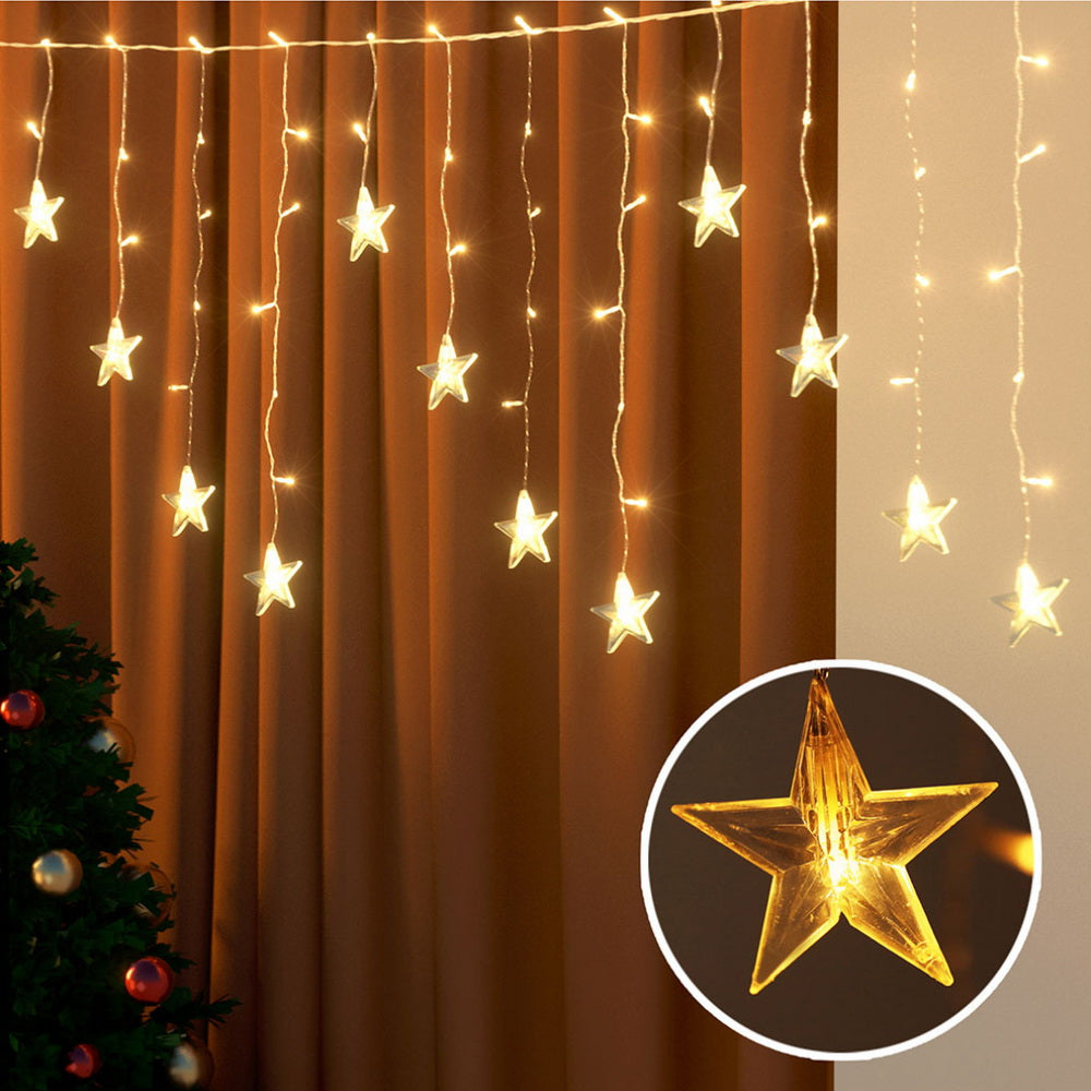 Outdoor Decorations & Lights: 160 LED 6M Christmas Lights Icicle Light Solar Warm Jingle Jollys
