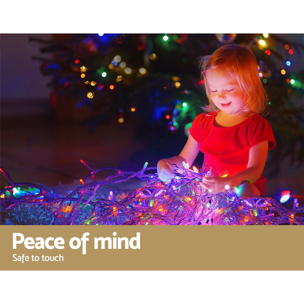Outdoor Decorations & Lights: 20M Christmas Lights Icicle Light 800 LED Multi-coloured Jingle Jollys
