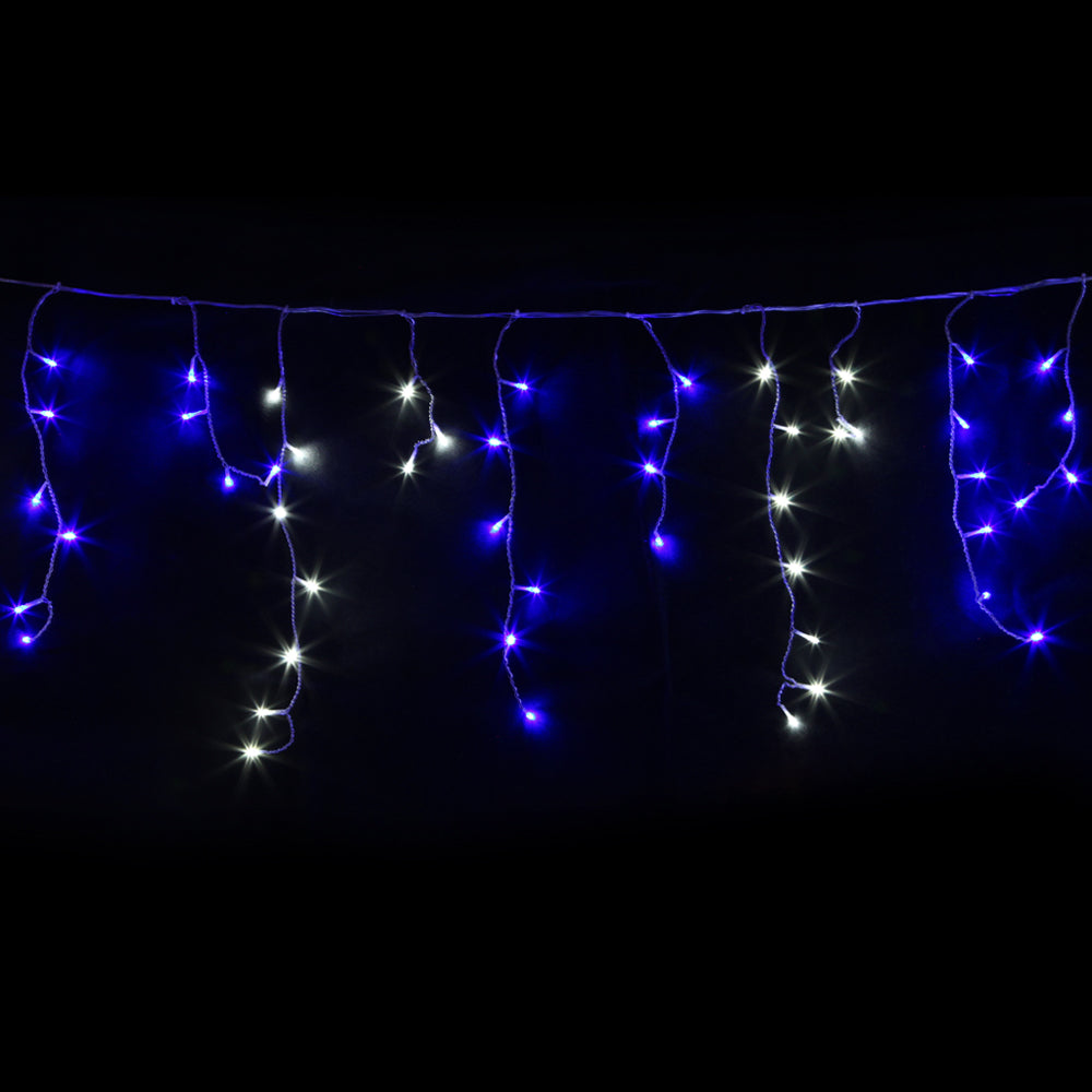 Outdoor Decorations & Lights: 20M Christmas Lights Icicle Light 800 LED Blue White Decor Jingle Jollys