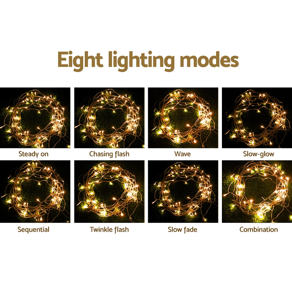 Outdoor Decorations & Lights: 20M Christmas Lights Icicle Light 800 LED Warm White Decor Jingle Jollys