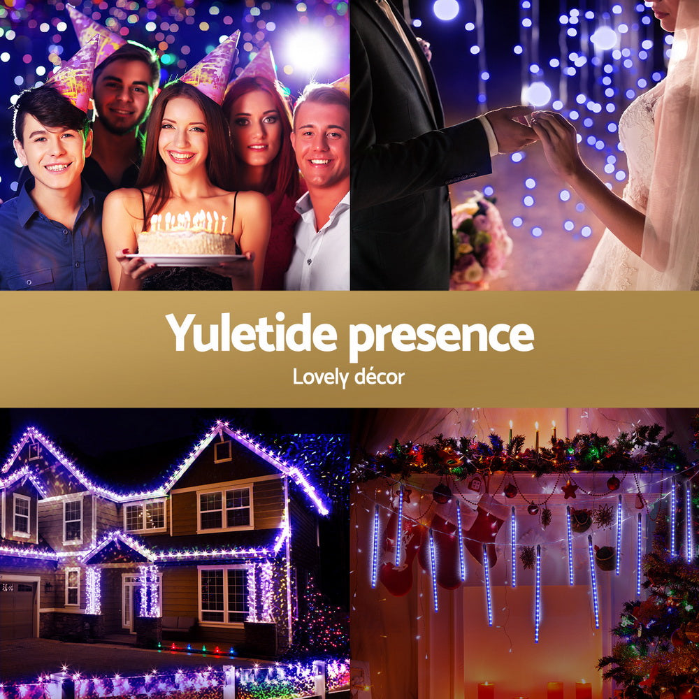 Outdoor Decorations & Lights: 288 LED 7M Christmas Lights Icicle Light Falling Metor Jingle Jollys