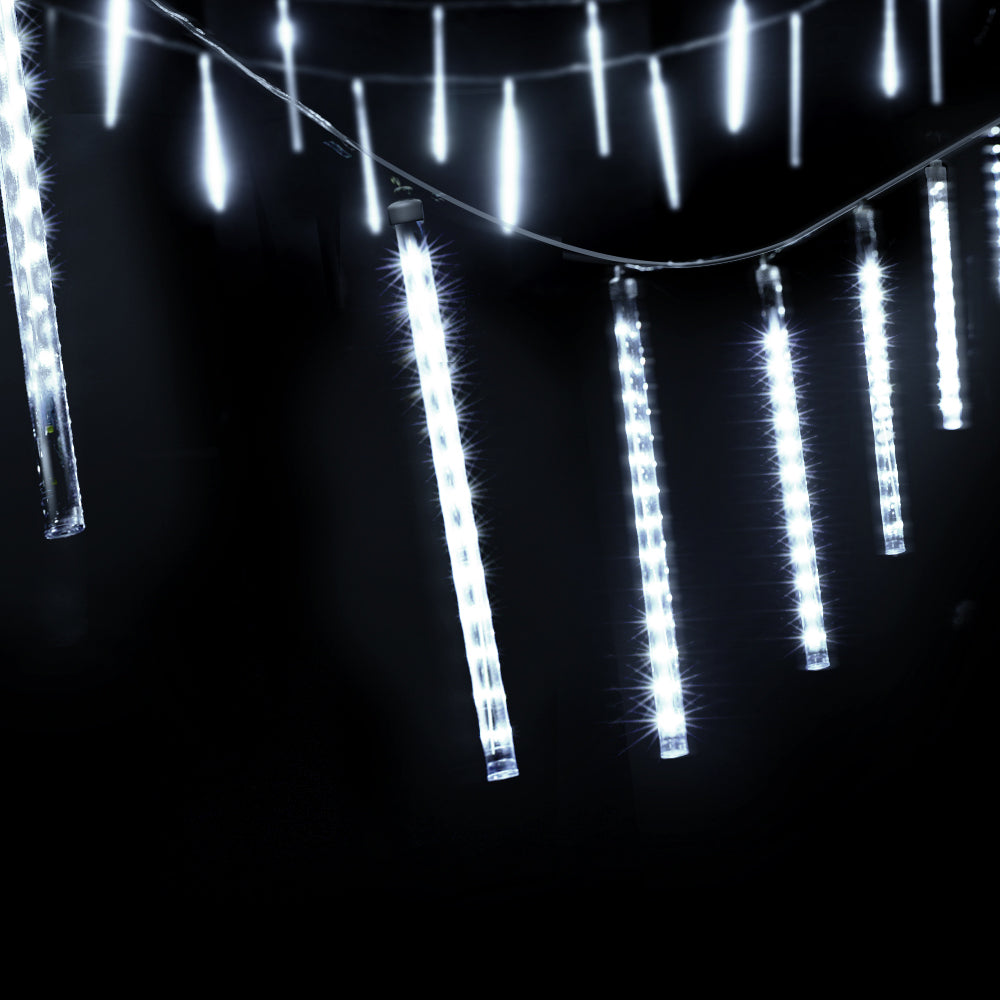 Outdoor Decorations & Lights: 12M Christmas Lights Icicle Light 960 LED Falling Metor Jingle Jollys