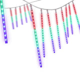 Outdoor Decorations & Lights: Jingle Jollys 7M Christmas Lights Shower Light 288 LED Icicle Falling Metor