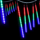 Outdoor Decorations & Lights: Jingle Jollys 7M Christmas Lights Shower Light 288 LED Icicle Falling Metor