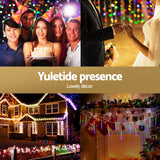 Outdoor Decorations & Lights: Jingle Jollys 7M Christmas Lights Shower Light 288 LED Icicle Falling Metor