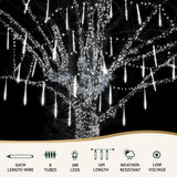 Outdoor Decorations & Lights: Jingle Jollys 7M Christmas Lights Shower Light 288 LED Icicle Falling Metor