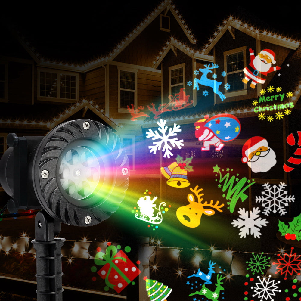Outdoor Decorations & Lights: 1X Projector Light Christmas Lights Laser Outdoor Decorations Jingle Jollys