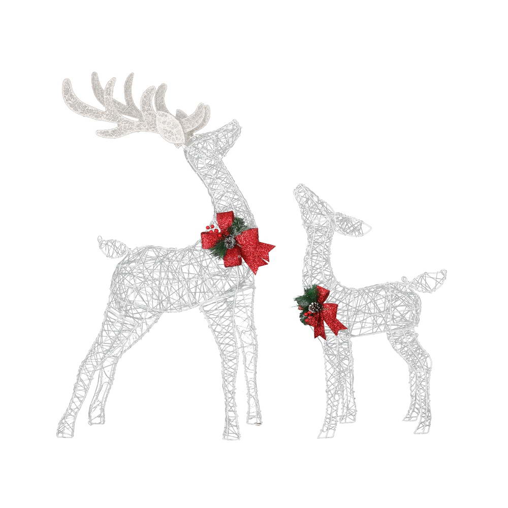 Outdoor Decorations & Lights: 2 PCS Christmas Lights 170 LED Fairy Light Reindeer Decorations Jingle Jollys