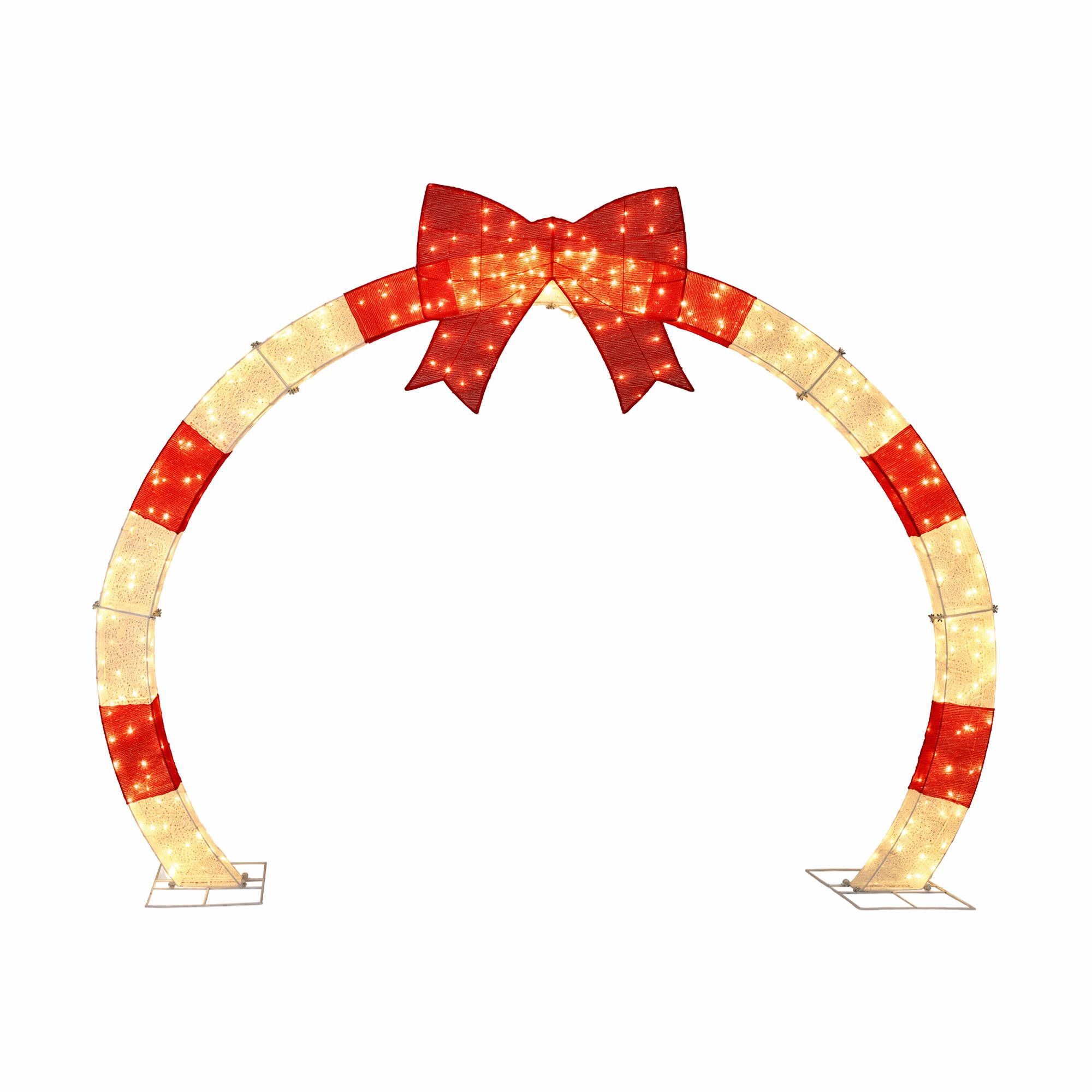 Jingle Jollys 2.5m Christmas Archway Pre-Lit Christmas Arch Warm White LED Outdoor Garden Decoration