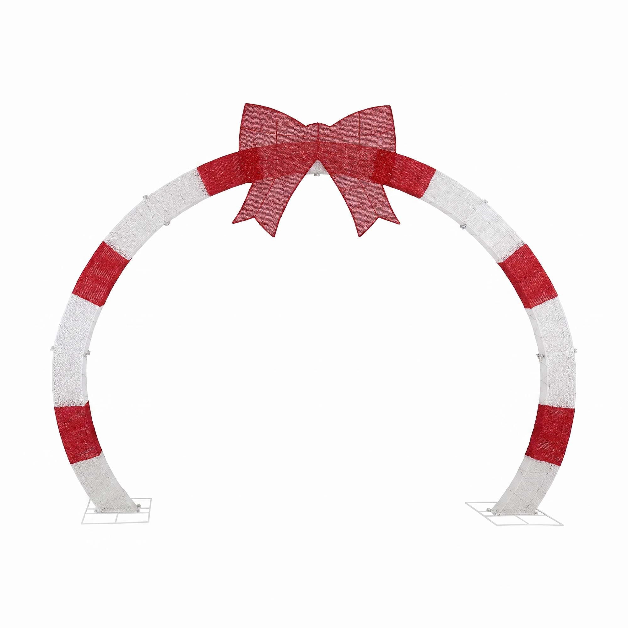 Jingle Jollys 2.5m Christmas Archway Pre-Lit Christmas Arch Warm White LED Outdoor Garden Decoration