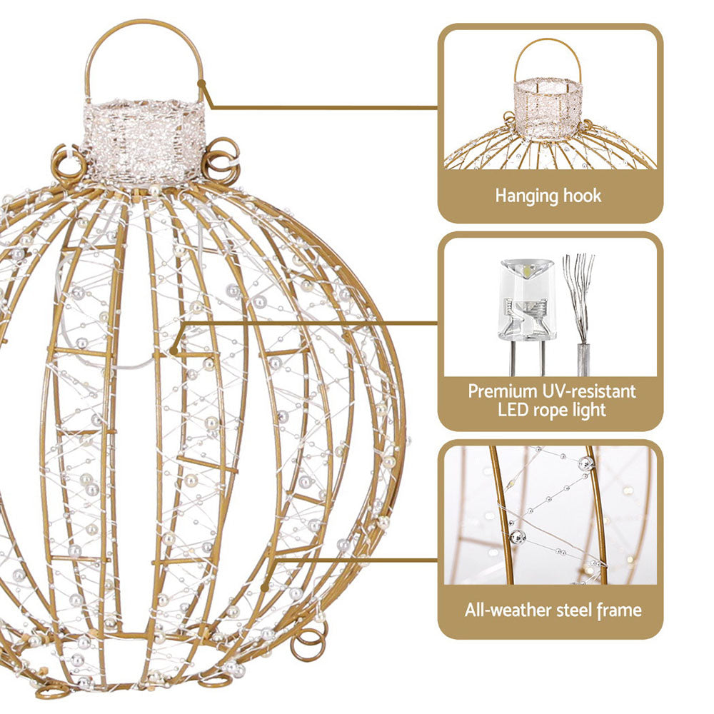 Outdoor Decorations & Lights: 3 PCS Christmas Lights 360 LED Fairy Light Ball Decorations Jingle Jollys