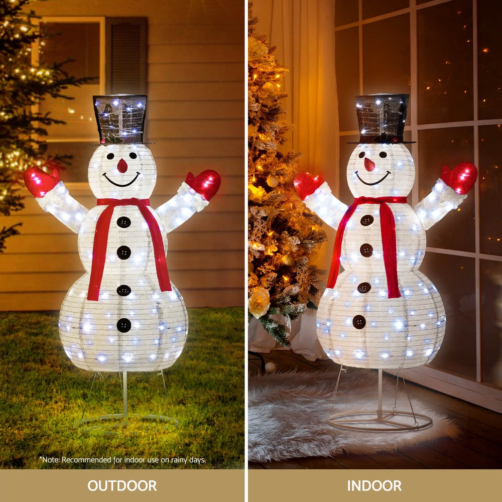 Outdoor Decorations & Lights: 1.7M Christmas Lights 200 LED Fairy Light Snowman Decorations Jingle Jollys