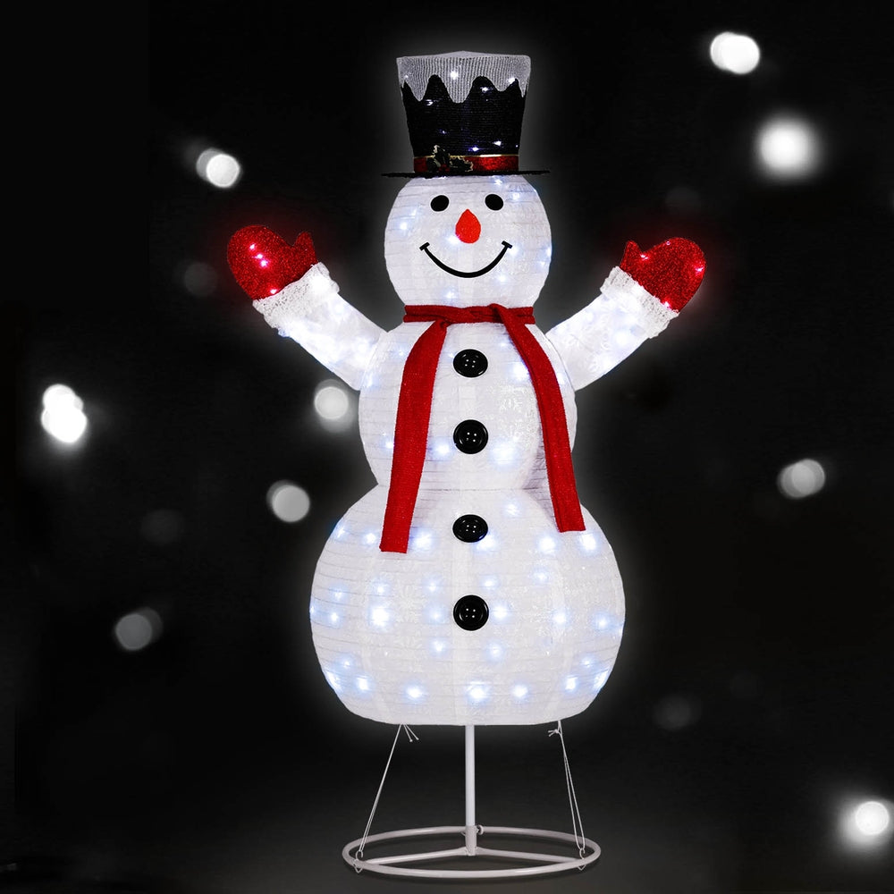 Outdoor Decorations & Lights: 1.7M Christmas Lights 200 LED Fairy Light Snowman Decorations Jingle Jollys