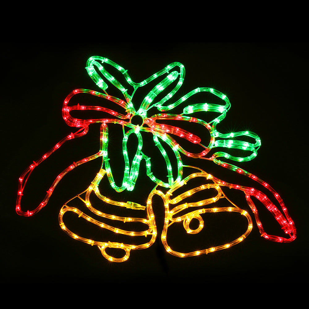 Outdoor Decorations & Lights: 0.76M Christmas Lights 216 LED Bell Motif Light Decorations Jingle Jollys