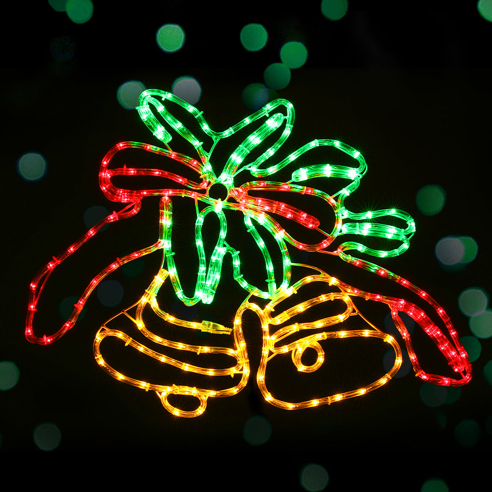 Outdoor Decorations & Lights: 0.76M Christmas Lights 216 LED Bell Motif Light Decorations Jingle Jollys