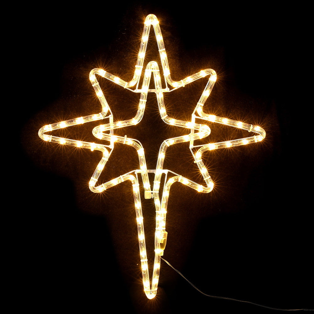 Christmas Decorations: Jingle Jollys Christmas Lights 57cm Bethlehem Star 90 LED Xmas Decorations Motif