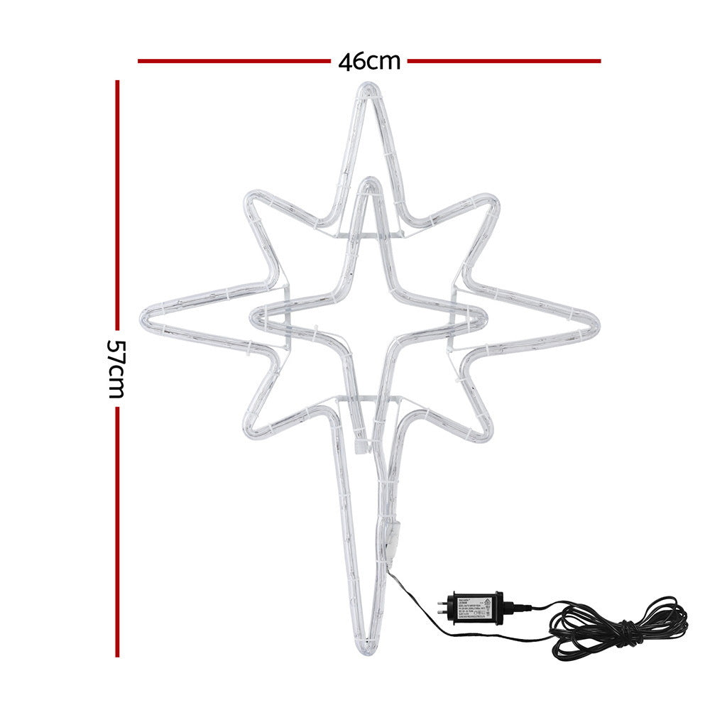 Christmas Decorations: Jingle Jollys Christmas Lights 57cm Bethlehem Star 90 LED Xmas Decorations Motif