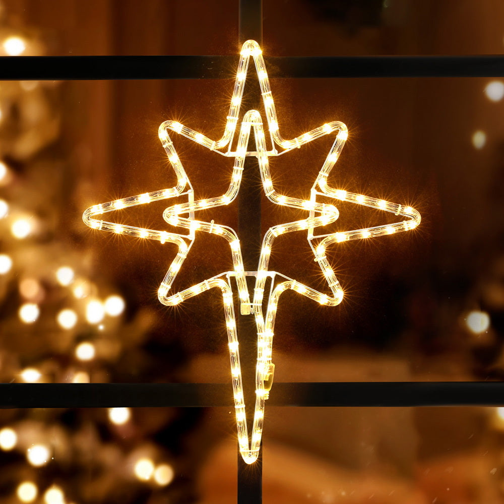 Christmas Decorations: Jingle Jollys Christmas Lights 57cm Bethlehem Star 90 LED Xmas Decorations Motif