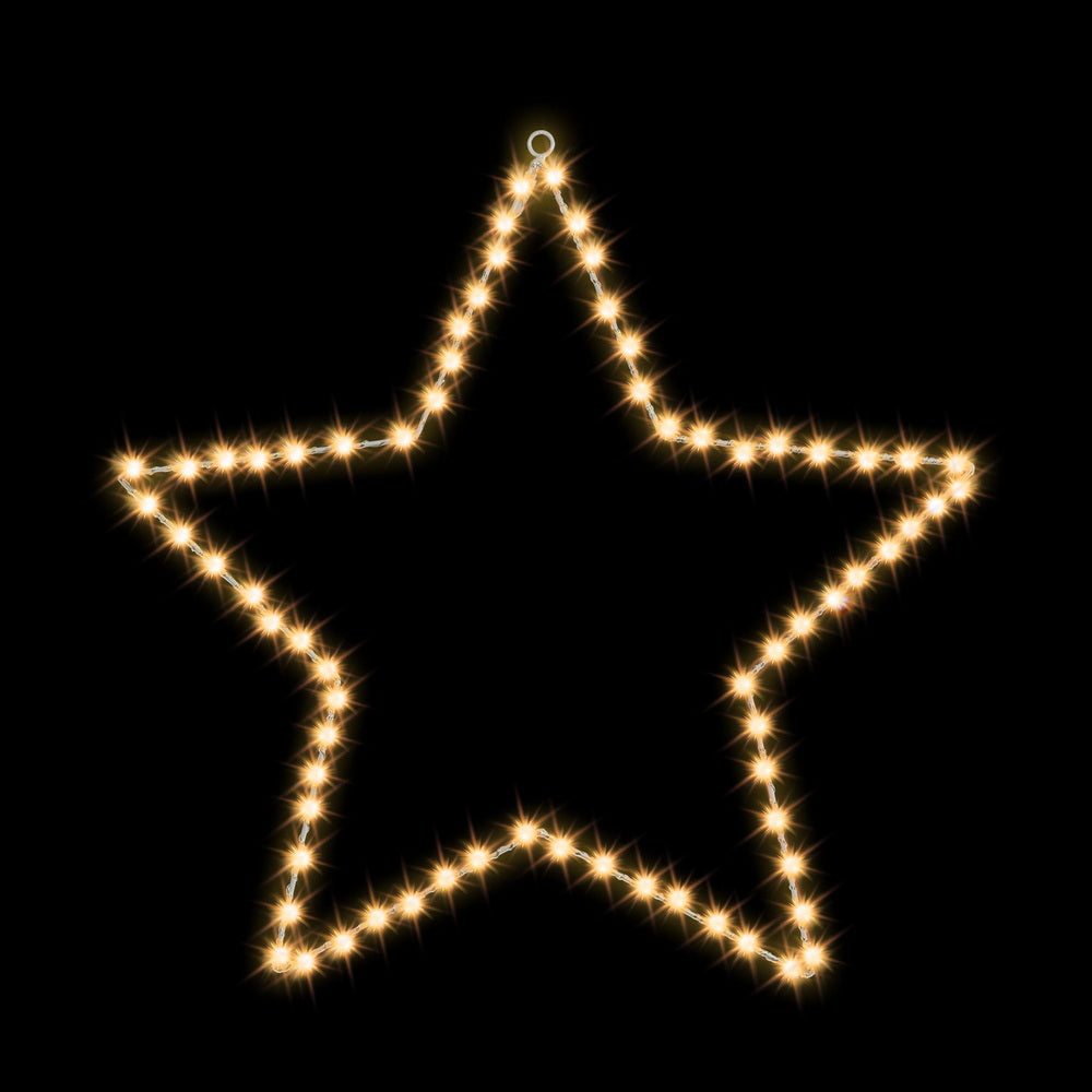 Outdoor Decorations & Lights: Jingle Jollys Christmas Lights 50cm Star 70 LED Xmas Decorations