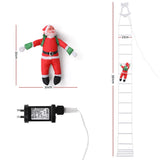 Outdoor Decorations & Lights: Jingle Jollys 3.5M Christmas Lights 300 LED Ladder Light with Santa Claus Decor