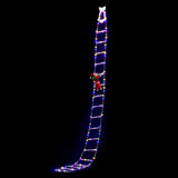Outdoor Decorations & Lights: Jingle Jollys 3.5M Christmas Lights 300 LED Ladder Light with Santa Claus Decor