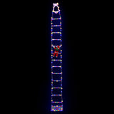 Outdoor Decorations & Lights: Jingle Jollys 3.5M Christmas Lights 300 LED Ladder Light with Santa Claus Decor