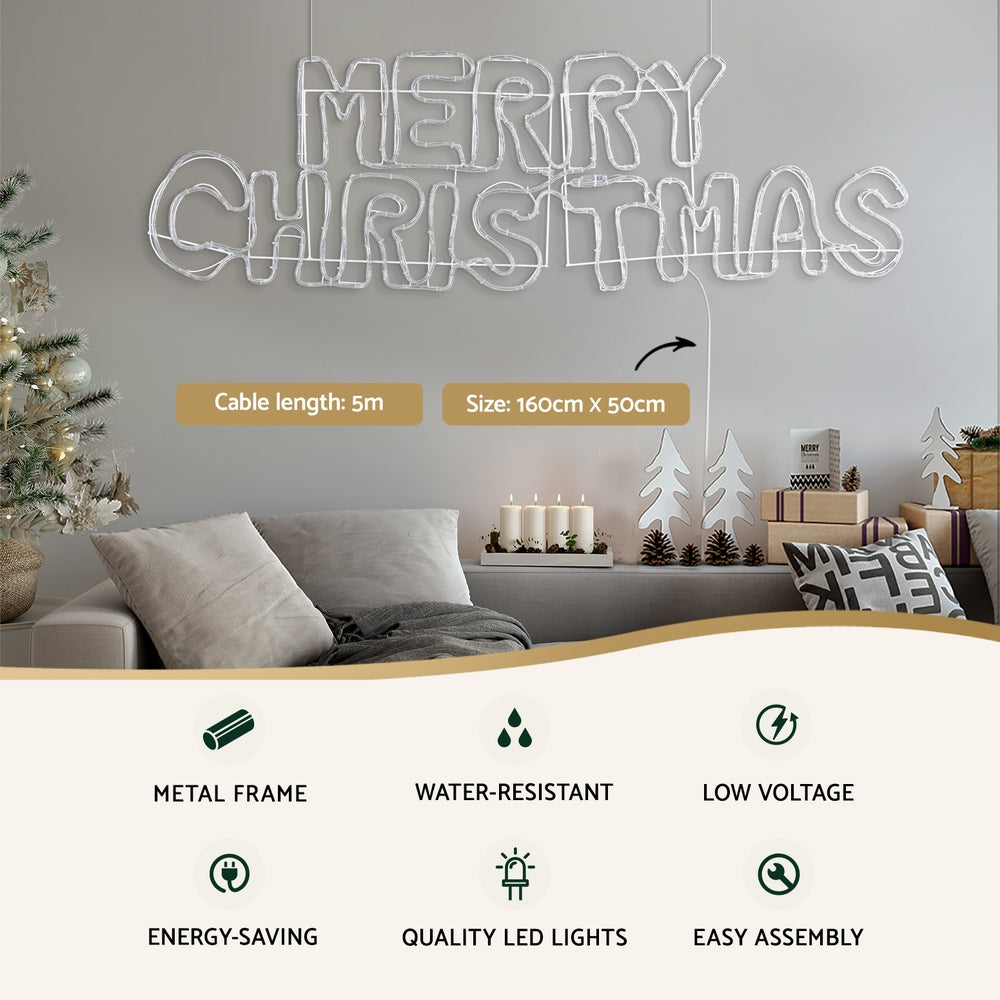 Outdoor Decorations & Lights: 1.6M Christmas Lights Motif 360 LED Rope Light Outdoor Decoration Jingle Jollys