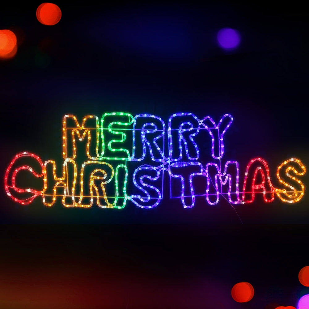 Outdoor Decorations & Lights: 1.6M Christmas Lights Motif 360 LED Rope Light Outdoor Decoration Jingle Jollys