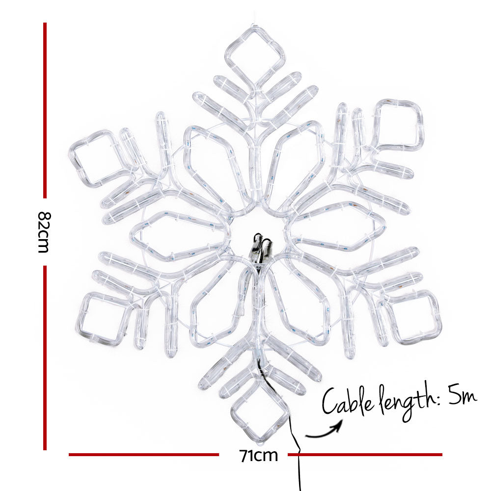 Outdoor Decorations & Lights: 0.82M Christmas Lights 304 LED Snow Motif Light Decorations Jingle Jollys