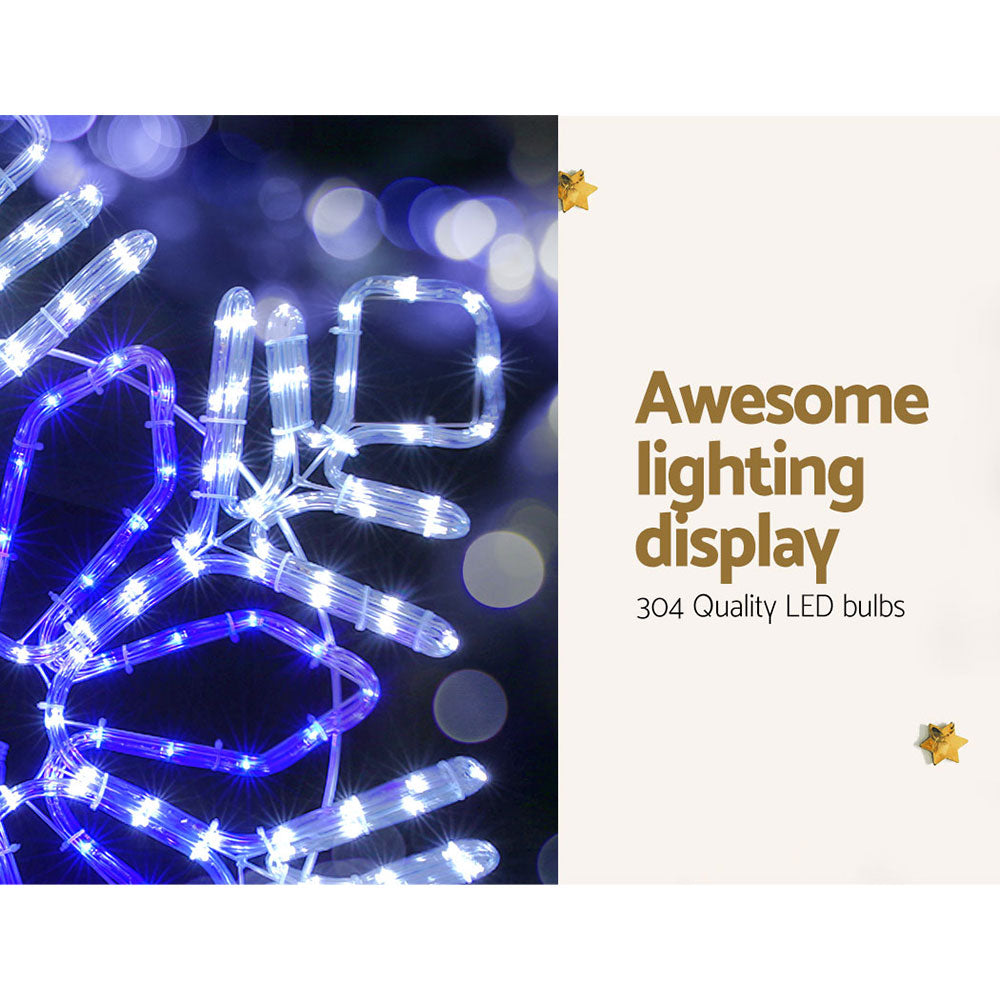 Outdoor Decorations & Lights: 0.82M Christmas Lights 304 LED Snow Motif Light Decorations Jingle Jollys