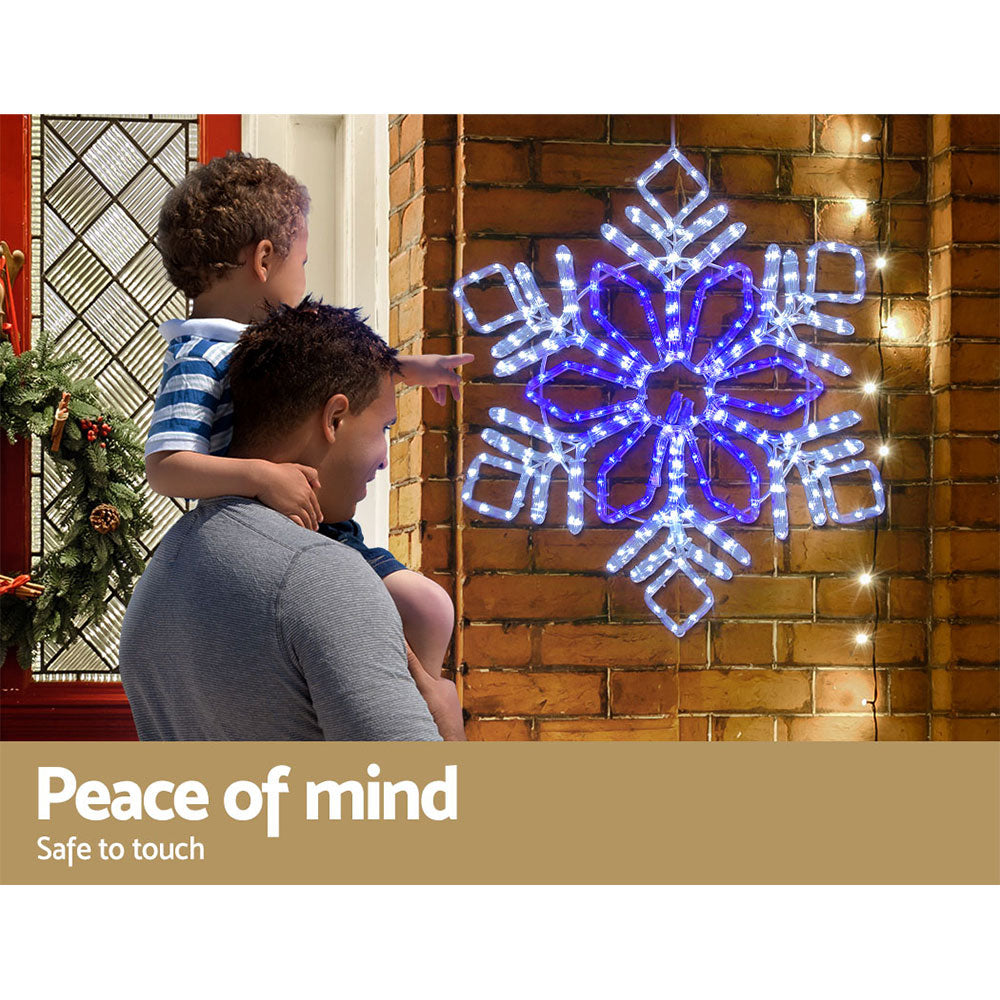 Outdoor Decorations & Lights: 0.82M Christmas Lights 304 LED Snow Motif Light Decorations Jingle Jollys